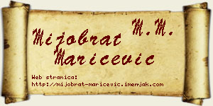 Mijobrat Marićević vizit kartica